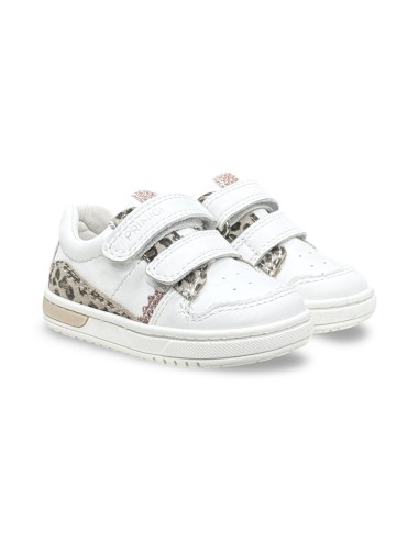 Primigi 1407111 sneakers bambina in pelle/camoscio bianco/leopardato