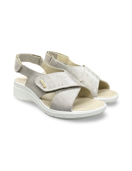 Enval Soft 1280922 sandali donna scamosciati champagne