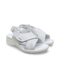 Enval Soft 1280911 sandali donna scamosciati argento
