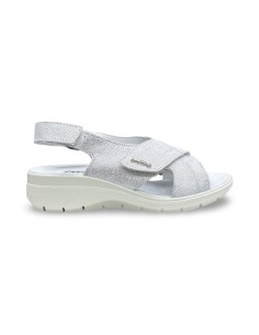 Enval Soft 1280911 sandali donna scamosciati argento 2