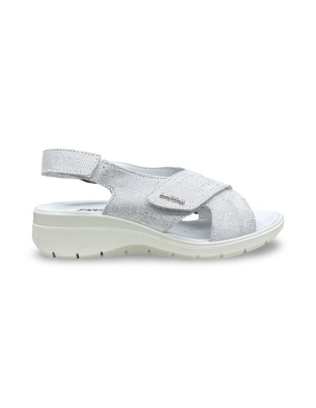 Enval Soft 1280911 sandali donna scamosciati argento
