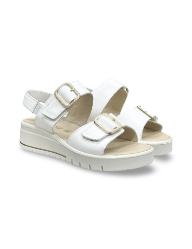 Enval Soft 1281833 sandali donna in pelle bianco/oro