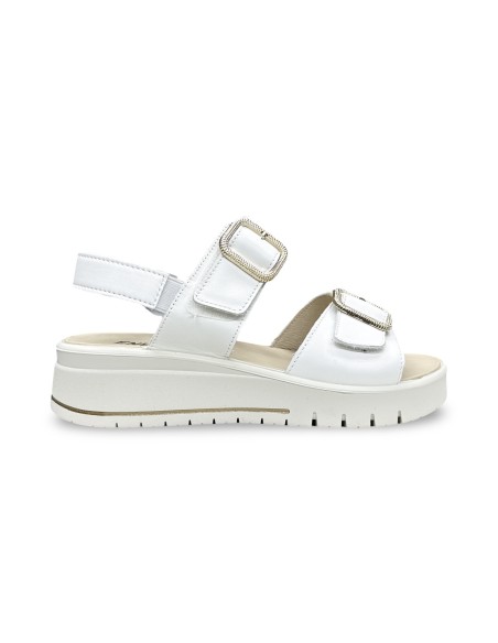 Enval Soft 1281833 sandali donna in pelle bianco/oro