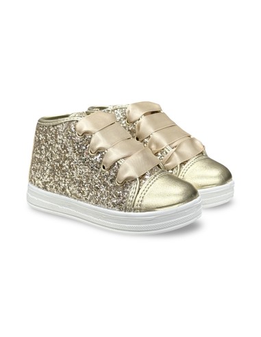 Primigi 1355811 sneakers bambina in glitter/laminato oro
