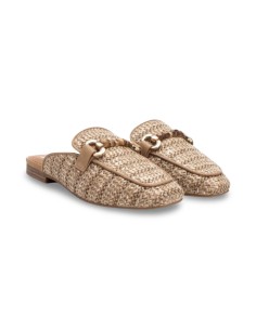 Xti 143803 sandali donna in tessuto rafia taupe