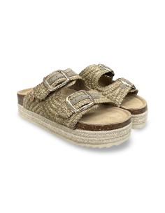 Refresh 172720 sandali donna in raffia taupe