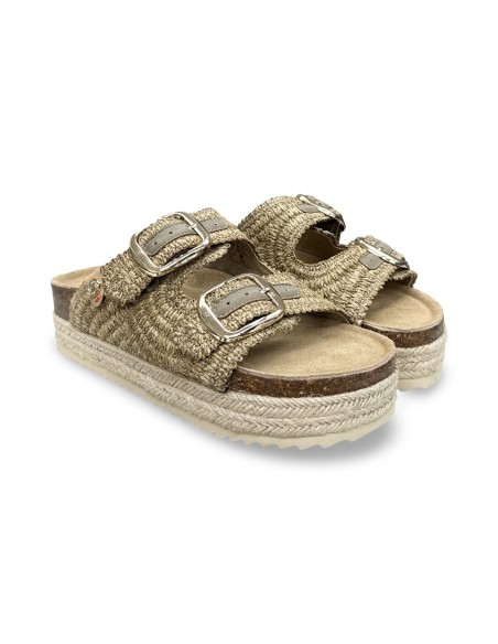 Refresh 172720 sandali donna in raffia taupe