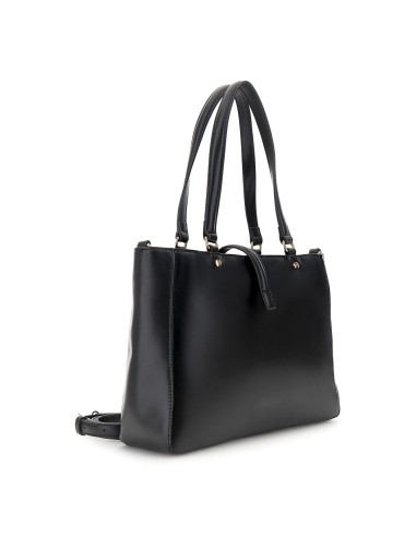 Cafe' Noir C3NH1016N001 borsa donna in pelle intrecciato nero/oro