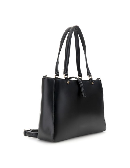 Cafe' Noir C3NH1016N001 borsa donna in pelle intrecciato nero/oro