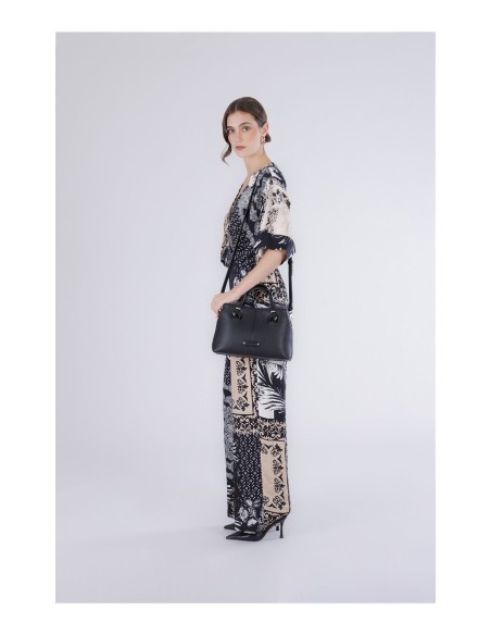 Cafe' Noir C3NM1030N001 borsa donna in pelle nero/oro