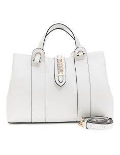 Cafe' Noir C3YE1006W001 borsa donna in pelle bianco/nero/oro