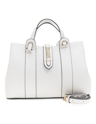 Cafe' Noir C3YE1006W001 borsa donna in pelle bianco/nero/oro
