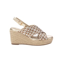 Xti 143825 sandali donna in tessuto oro