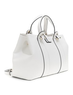Cafe' Noir C3YE1006W001 borsa donna in pelle bianco/nero/oro 2