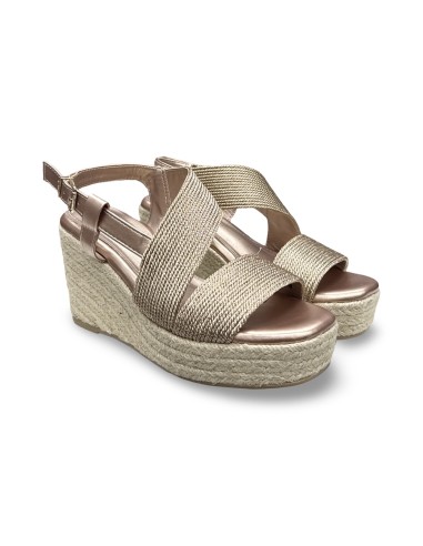 Xti 145335 sandali donna in tessuto raffia nude