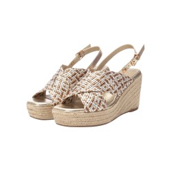 Xti 143825 sandali donna in tessuto oro 2