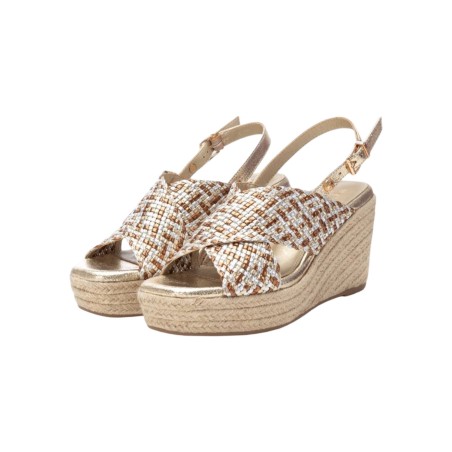 Xti 143825 sandali donna in tessuto oro