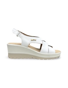 Enval Soft 1283822 sandali donna in pelle bianco 2