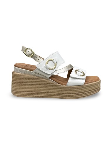 Igi&Co 7689411 sandali donna in pelle bianco platino
