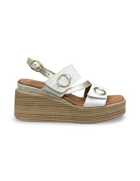 Igi&Co 7689411 sandali donna in pelle bianco platino