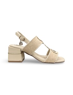 Laura Biagiotti 9746 sandali donna in pelle nude/oro 2