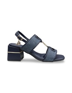 Laura Biagiotti 9746 sandali donna in pelle navy/oro 2