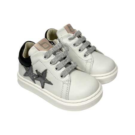 Balducci CSPORT 5300B sneakers bambina primi passi in pelle bianco