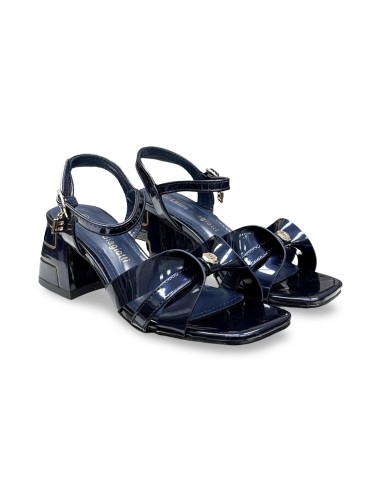 Laura Biagiotti 9741 sandali donna in vernice blu/oro
