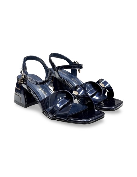 Laura Biagiotti 9741 sandali donna in vernice blu/oro