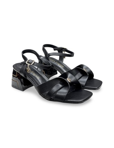 Laura Biagiotti 9741 sandali donna in pelle nero/oro