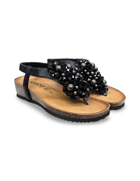 Igi&Co 7698200 sandali donna in pelle laminata nero