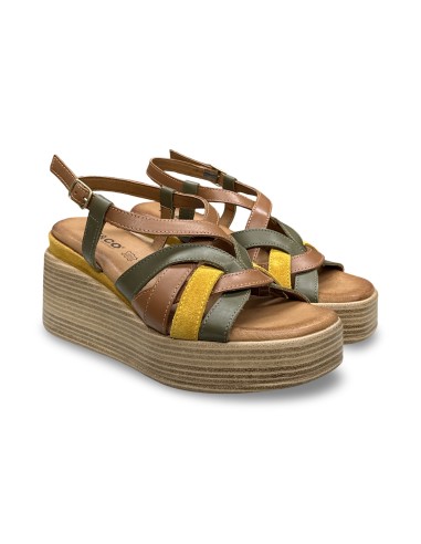 Igi&Co 7689522 sandali donna in pelle cuoio multicolor