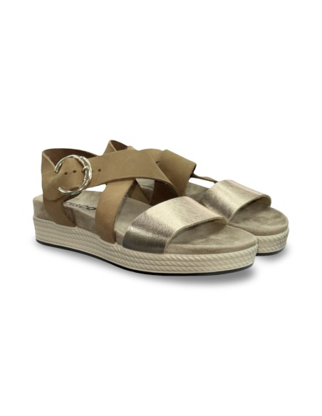 Igi&Co 7670011 sandali donna in pelle laminato cipria