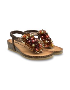 Igi&Co 7698211 sandali donna in pelle laminata bronzo