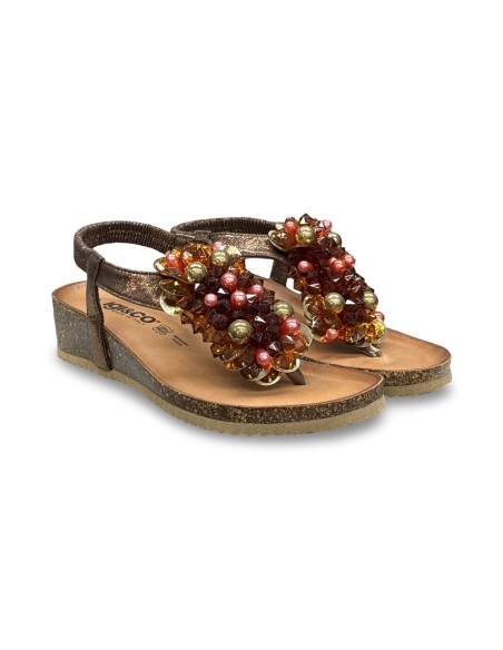 Igi&Co 7698211 sandali donna in pelle laminata bronzo
