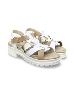 Igi&Co 7672100 sandali donna in pelle bianco/beige/platino