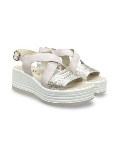 Igi&Co 7667411 sandali donna in pelle naturale/platino