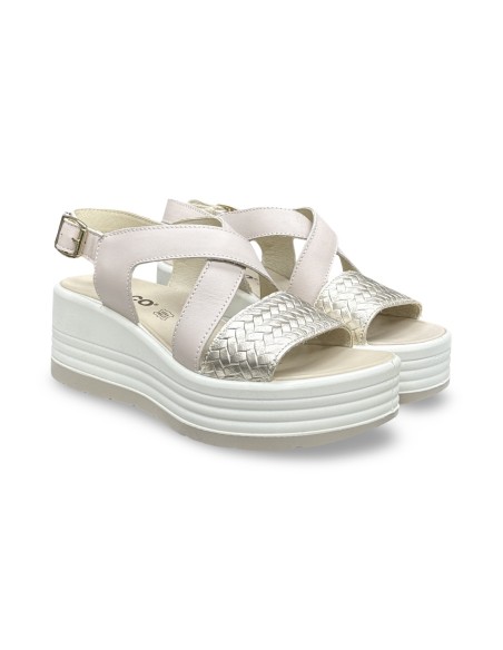 Igi&Co 7667411 sandali donna in pelle naturale/platino