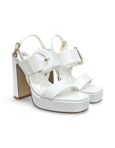 Laura Biagiotti 9755 sandali donna in pelle bianco/oro