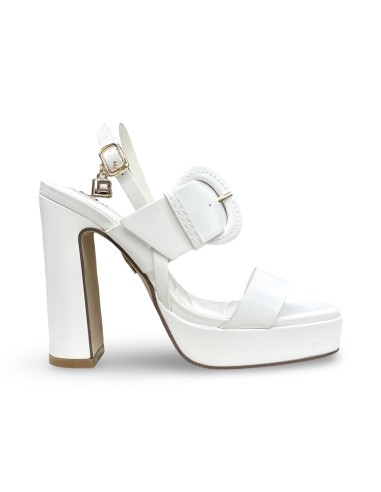 Laura Biagiotti 9755 sandali donna in pelle bianco/oro