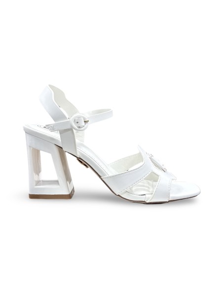 Laura Biagiotti 9752 sandali donna in pelle bianco