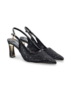 Laura Biagiotti 9709 sandali donna in vernice/strass nero