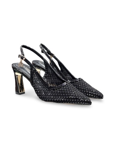 Laura Biagiotti 9709 sandali donna in vernice/strass nero