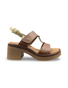 Igi&Co 1193411 sandali donna in pelle/laminato cuoio/oro 2