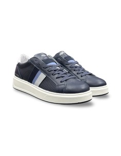 Igi&Co 1129900 sneakers uomo in pelle bottolato blu