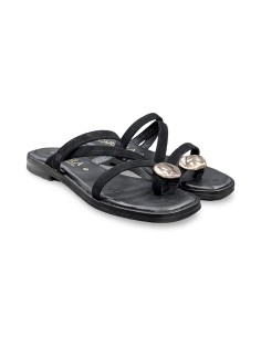 Carmela 163291 sandali donna in camoscio nero/oro