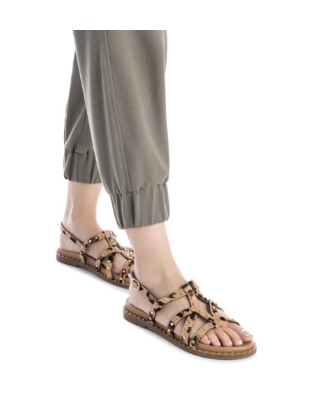 Carmela 162392 sandali donna in pelle leopardato/marrone