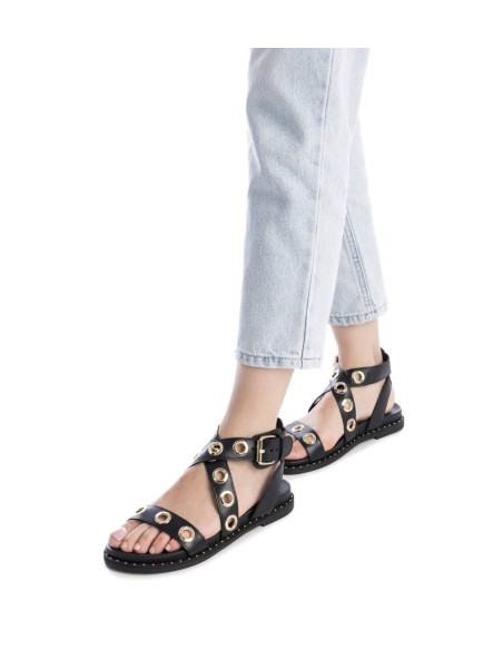 Carmela 162389 sandali donna in pelle nero/oro