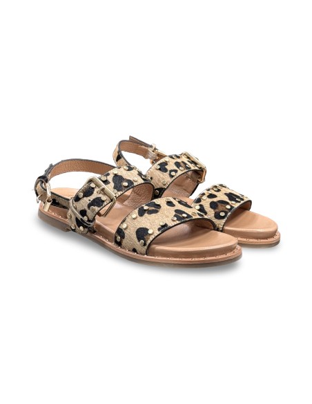 Carmela 163197 sandali donna leopardati/oro