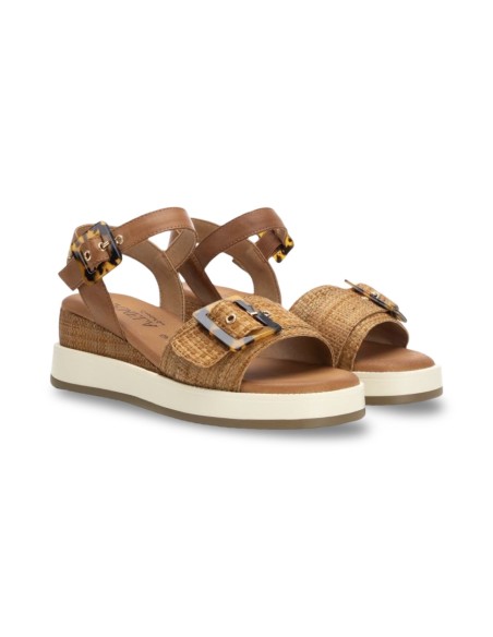Carmela 162227 sandali donna in tessuto camel